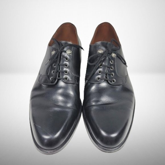 VERSACE CLASSIC V2 CABAL1 BLACK LEATHER LACE-UP MEN'S DRESS SHOES - SIZE: 9 - Picture 2 of 13